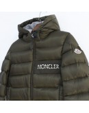 Moncler Aiton 小童款深綠連帽拉鍊外套