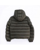 Moncler Aiton 小童款深綠連帽拉鍊外套