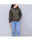 Moncler Aiton 小童款深綠連帽拉鍊外套