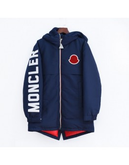 Moncler Airon 小童款拉鍊連帽外套 藍*紅