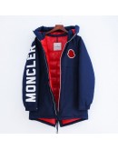 Moncler Airon 小童款拉鍊連帽外套 藍*紅