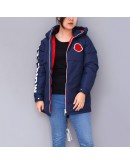 Moncler Airon 小童款拉鍊連帽外套 藍*紅