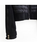 Moncler maglia 造型袖口拉鍊外套 黑