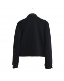 Moncler maglia 造型袖口拉鍊外套 黑