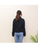 Moncler maglia 造型袖口拉鍊外套 黑