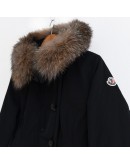 Moncler Monticole 連帽釦子拉鍊外套 黑