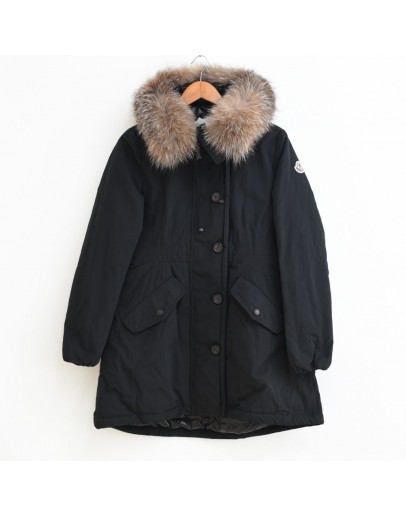 Moncler Monticole 連帽釦子拉鍊外套 黑