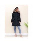 Moncler Monticole 連帽釦子拉鍊外套 黑