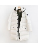 Moncler Cestro 長版連帽外套 白