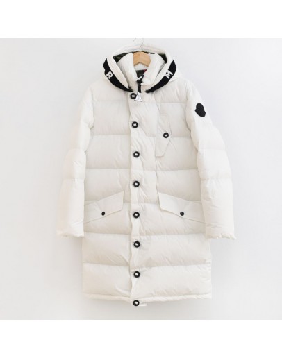 Moncler Cestro 長版連帽外套 白