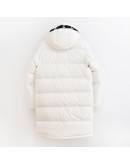 Moncler Cestro 長版連帽外套 白