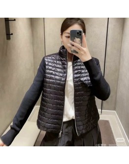 Moncler Cardigan 羽絨袖針織立領外套 黑
