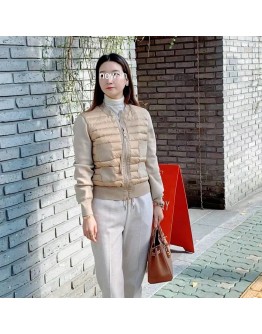 Moncler Cardigan Tricot 針織四口袋 粉藕色