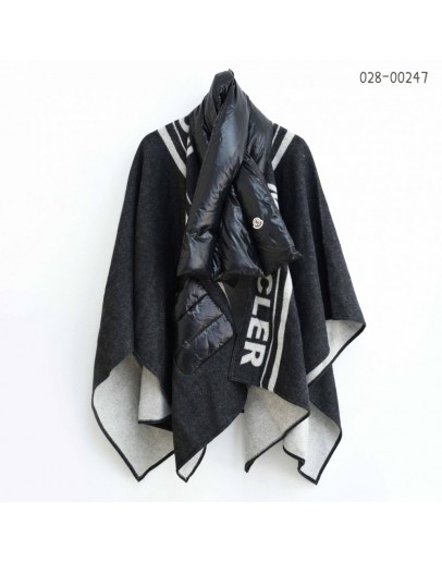 Moncler羽絨圍巾深灰披肩