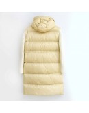 Moncler Katife 長版針織繡外套-米黃色14Y