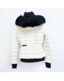 Moncler Beverley 腰帶連帽羽絨外套 白