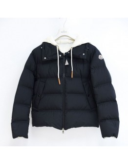 Moncler Loctudy 羽絨拼色拉鍊外套 黑白