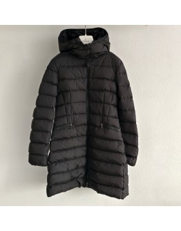 Moncler Charpal 小童長版連帽拉鍊外套 黑
