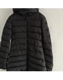 Moncler Charpal 小童長版連帽拉鍊外套 黑