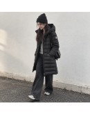 Moncler Charpal 小童長版連帽拉鍊外套 黑