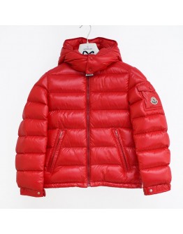 Moncler New Maya 小童連帽拉鍊外套 紅