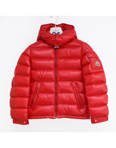 Moncler New Maya 小童連帽拉鍊外套 紅