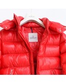 Moncler New Maya 小童連帽拉鍊外套 紅