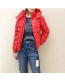 Moncler New Maya 小童連帽拉鍊外套 紅