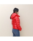 Moncler New Maya 小童連帽拉鍊外套 紅