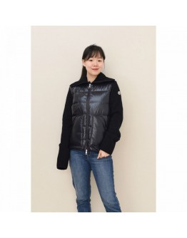 Moncler Cardigan  女款黑色羽絨針織外套  