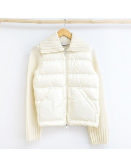 Moncler Cardigan  女款象牙白羽絨針織外套 