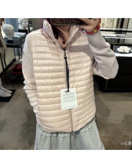 Moncler Cardigan 羽絨袖針織立領外套 粉