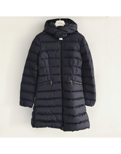 Moncler Charpal 小童長版連帽拉鍊外套 藍