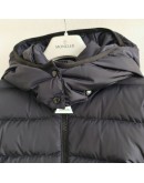 Moncler Charpal 小童長版連帽拉鍊外套 藍