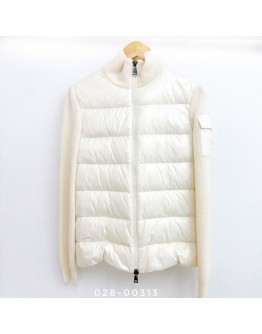 Moncler Cardigan 針織羽絨外套 白