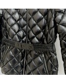 Moncler Reet 菱格紋連帽羽絨小童外套 黑