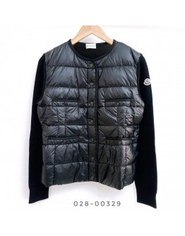 Moncler Cardigan 四口袋羽絨拼針織袖 黑