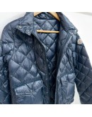 Moncler Binic菱格紋雙口袋外套 藍