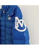 Moncler Saulx 小童左臂大logo 連帽外套 藍