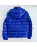 Moncler Saulx 小童左臂大logo 連帽外套 藍