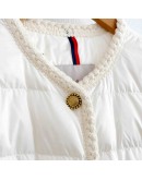 Moncler Aristeo 滾邊小香風外套 白色