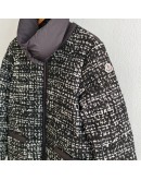 Moncler Rhone粗花呢長版羽絨外套