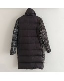 Moncler Rhone粗花呢長版羽絨外套
