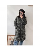 Moncler Rhone粗花呢長版羽絨外套