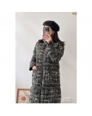 Moncler Rhone粗花呢長版羽絨外套