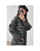 Moncler Rhone粗花呢長版羽絨外套