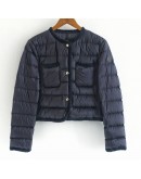 Moncler Gencay 小香風羽絨外套 深藍