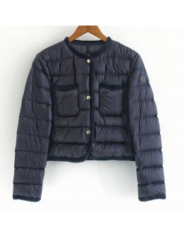 Moncler Gencay 小香風羽絨外套 深藍