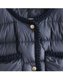 Moncler Gencay 小香風羽絨外套 深藍