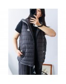  Moncler Bourget 男款連帽背心 黑